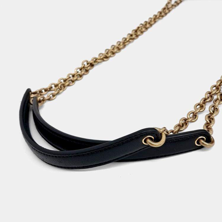 Pre Owned Saint Laurent Paris Black Leather Jamie 43 Fauchon