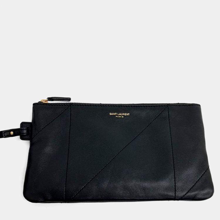 Pre Owned Saint Laurent Paris Black Leather Jamie 43 Fauchon