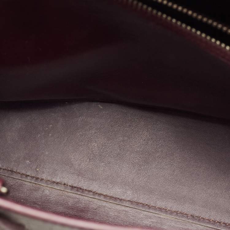 Pre Owned Saint Laurent Red Croc Embossed Leather Baby Classic Sac De Jour Tote