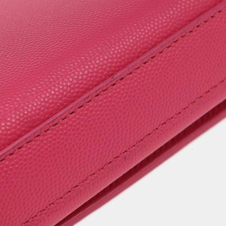 Pre Owned Saint Laurent Pink Leather Kate Shoulder Bag  