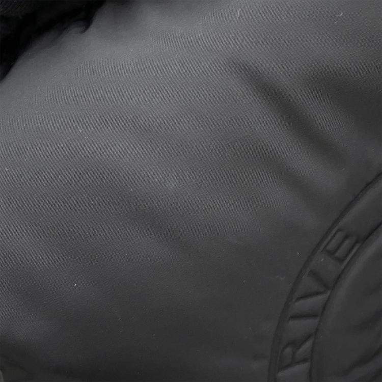 Pre Owned Saint Laurent Paris Rive Gauche Bucket Bag Black Nylon Leather