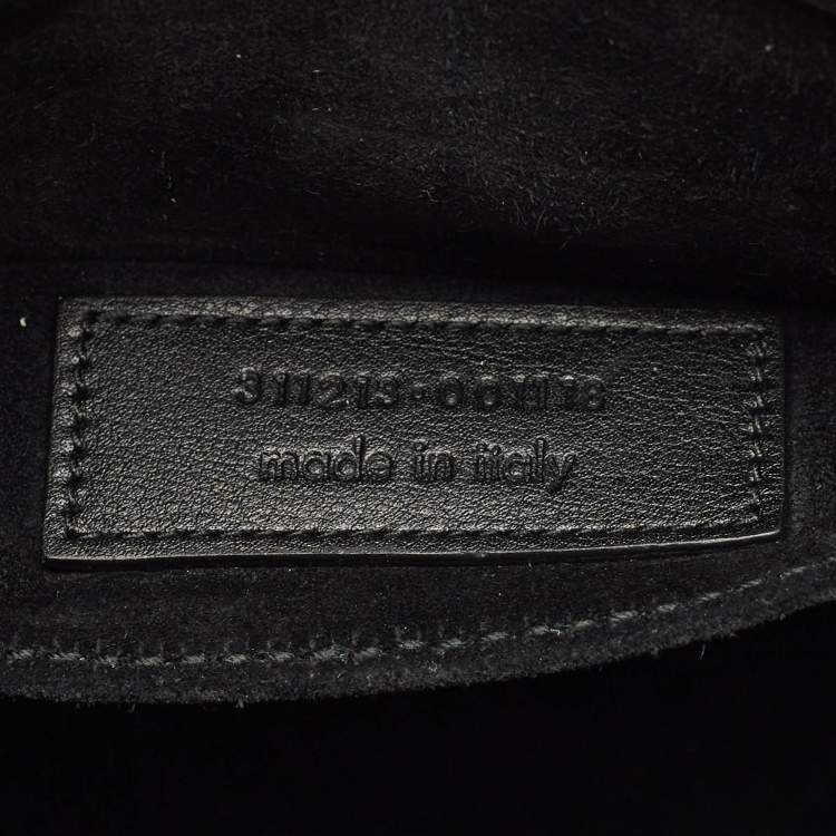 Pre Owned Saint Laurent Black Leather Y-Ligne Clutch