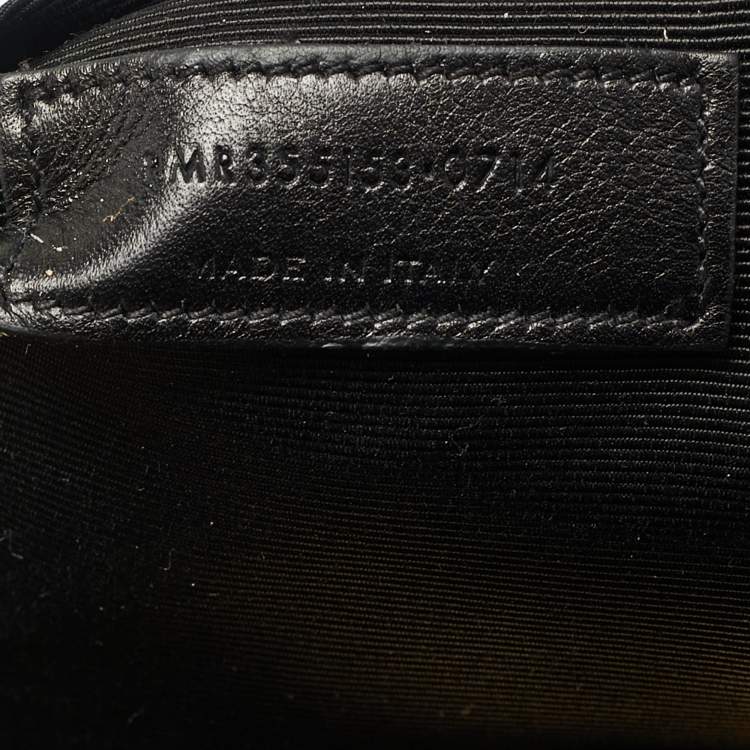 Pre Owned Saint Laurent Black/Navy Blue Leather Small Classic Sac de Jour Tote