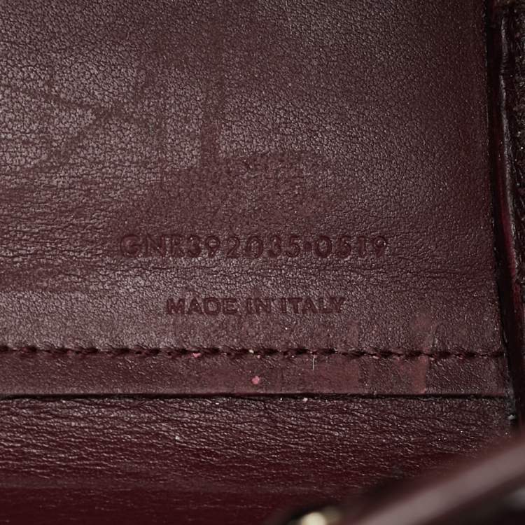 Pre Owned Saint Laurent Burgundy Leather Nano Classic Sac De Jour Tote