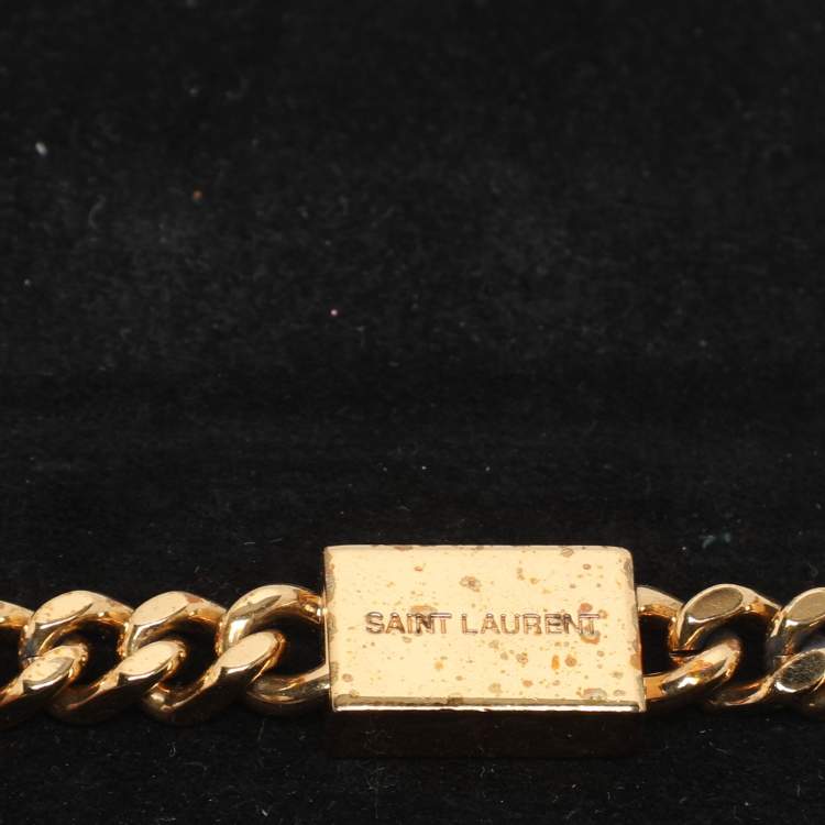 مملوكة مسبقًا Saint Laurent Paris Silver Metallic Leather Small Kate Shoulder Bag