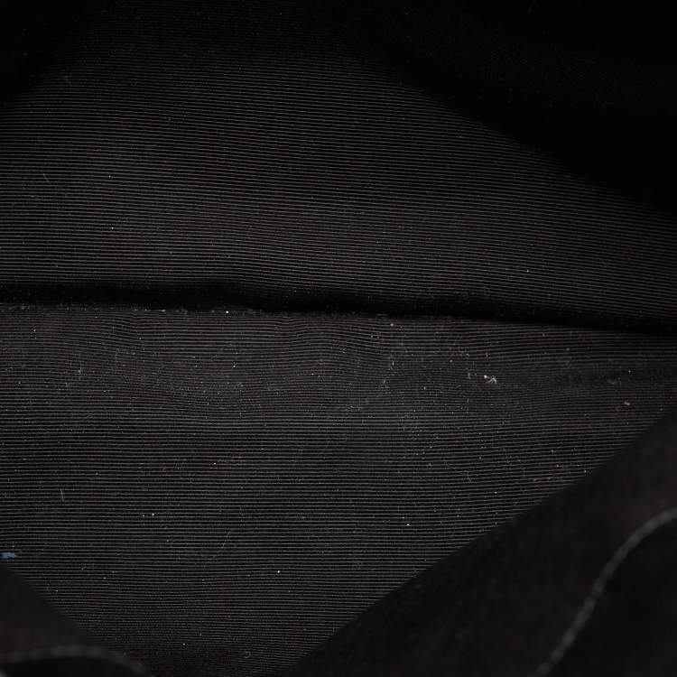 Pre Owned Saint Laurent Black Matelassé Leather Cassandre Shopper Tote