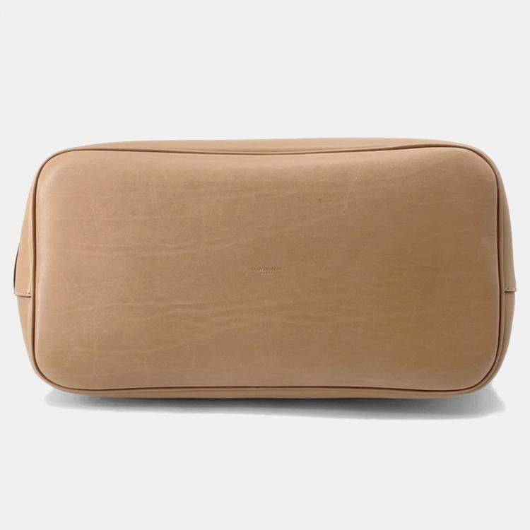 Pre Owned Yves Saint Laurent Rive Gauche Leather Tote Bag