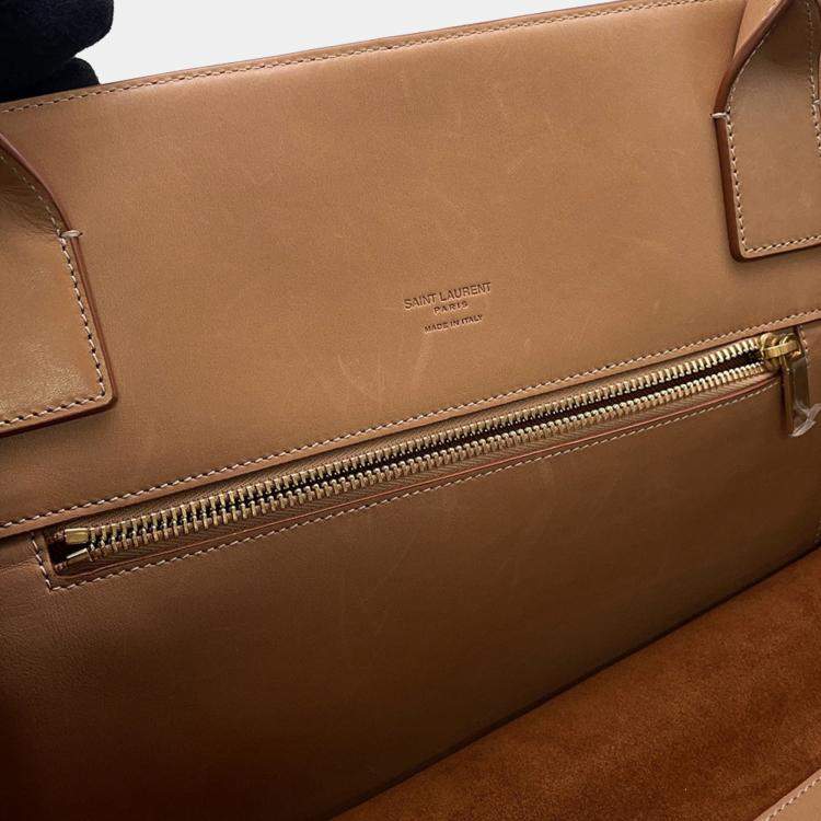 Pre Owned Yves Saint Laurent Rive Gauche Leather Tote Bag