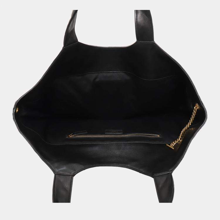 Pre Owned Icare Maxi Quilted Lambskin Black Shopping Bag