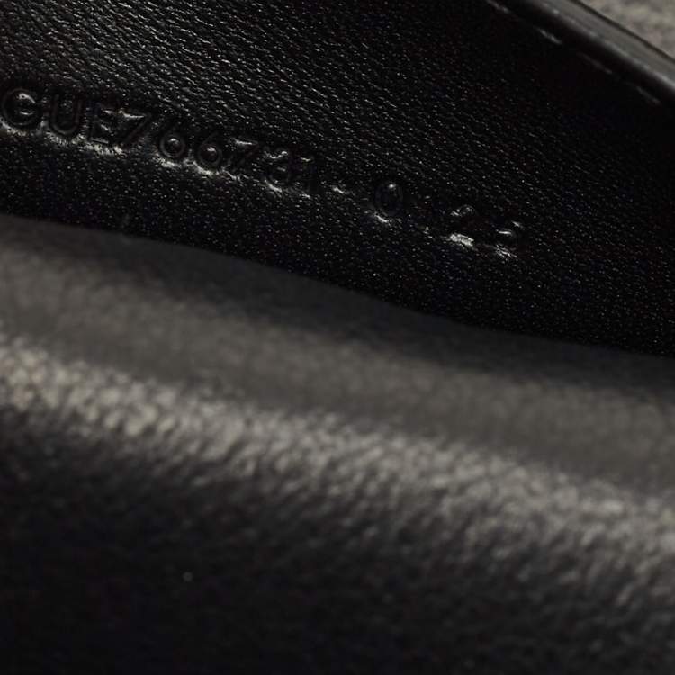 Pre Owned Saint Laurent Olive Green Quilted Leather Mini Gaby Vanity Bag