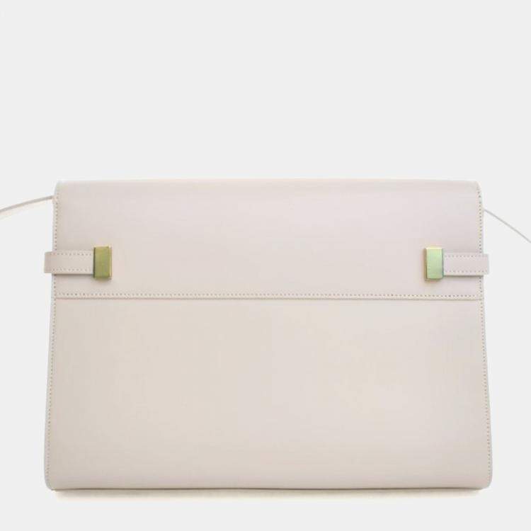 Pre Owned Saint Laurent Medium Leather Manhattan Shoulder Bag