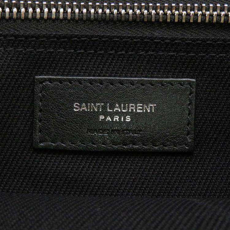 Pre Owned Saint Laurent Paris Rive Gauche Tote Bag Black Canvas