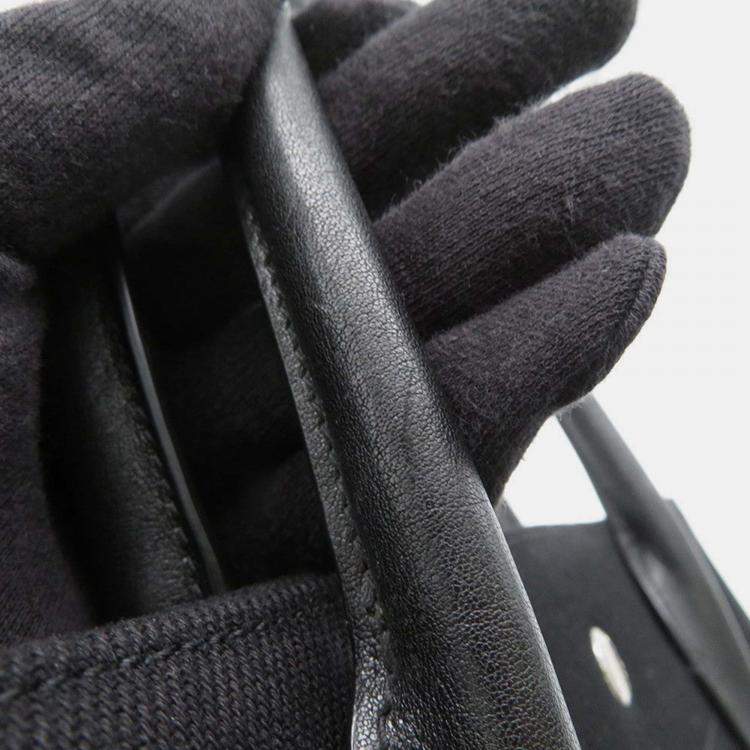 Pre Owned Saint Laurent Paris Rive Gauche Tote Bag Black Canvas