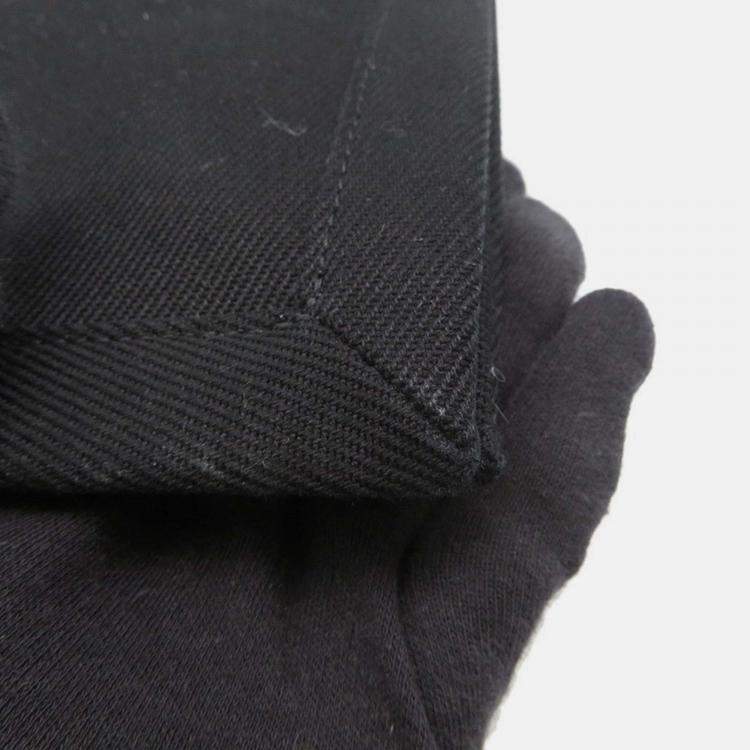 Pre Owned Saint Laurent Paris Rive Gauche Tote Bag Black Canvas