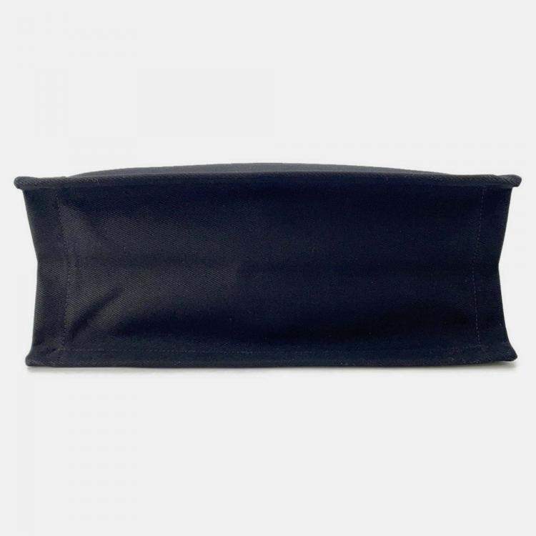 Pre Owned Saint Laurent Paris Rive Gauche Tote Bag Black Canvas