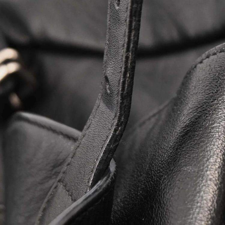 Pre Owned Saint Laurent Black Fringe Festival Backpack