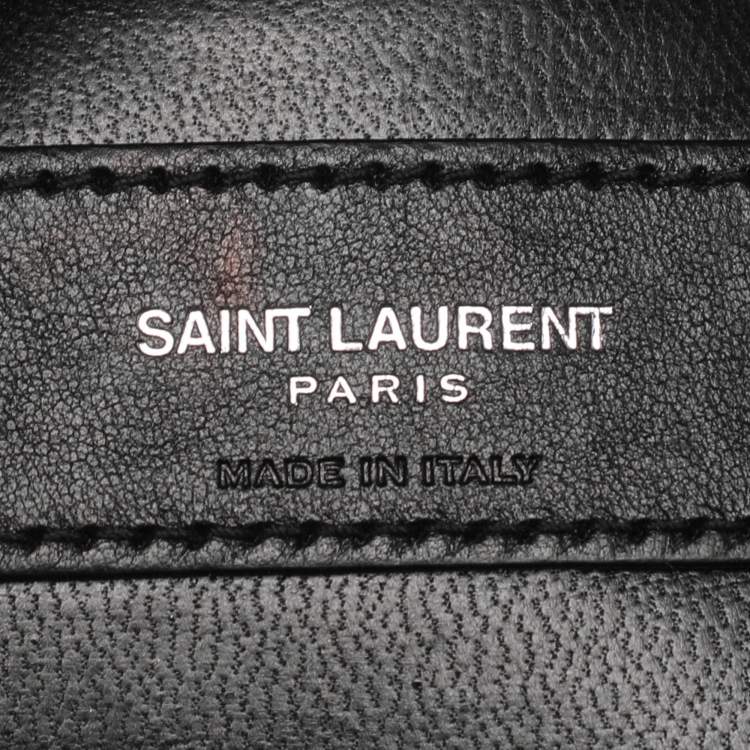 Pre Owned Saint Laurent Burgundy Matelassé Leather Medium College Top Handle Bag