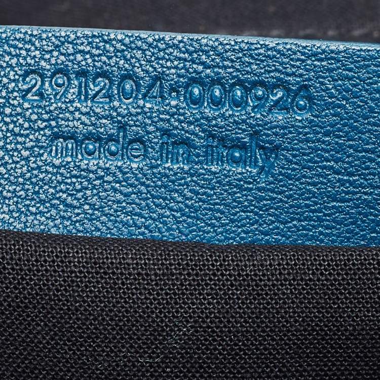 Pre Owned Saint Laurent Teal Blue Leather Medium Cabas Chyc Shoulder Bag