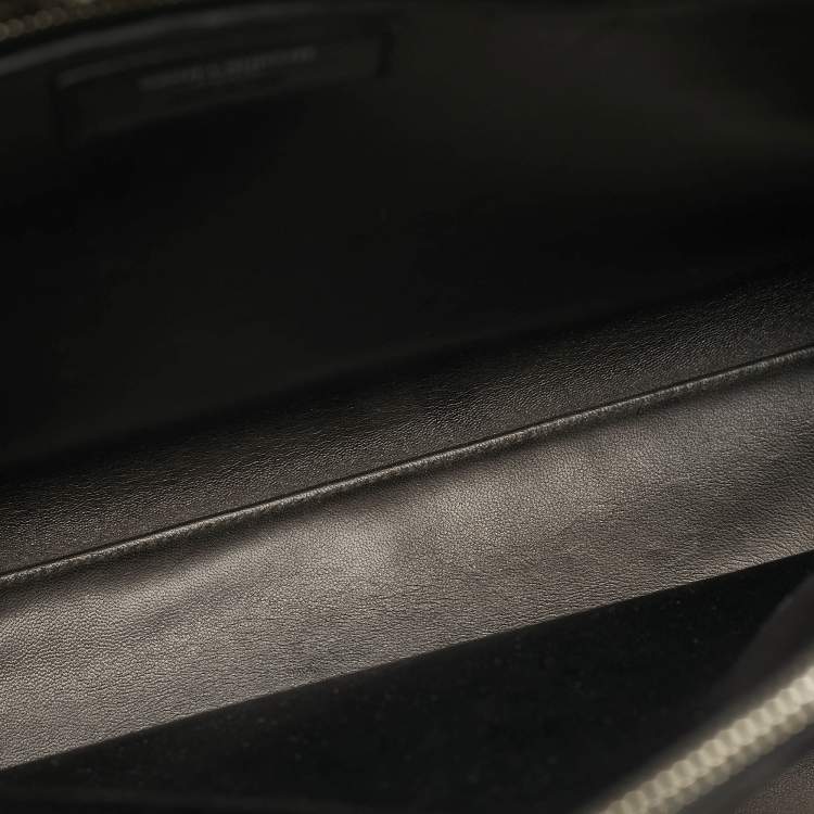 Pre Owned Saint Laurent Cream/Grey Python Small Classic Sac De Jour Tote