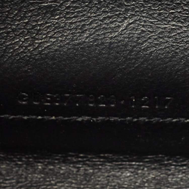 Pre Owned Saint Laurent Dark Burgundy Matelassé Leather Cassandre Wallet on Chain