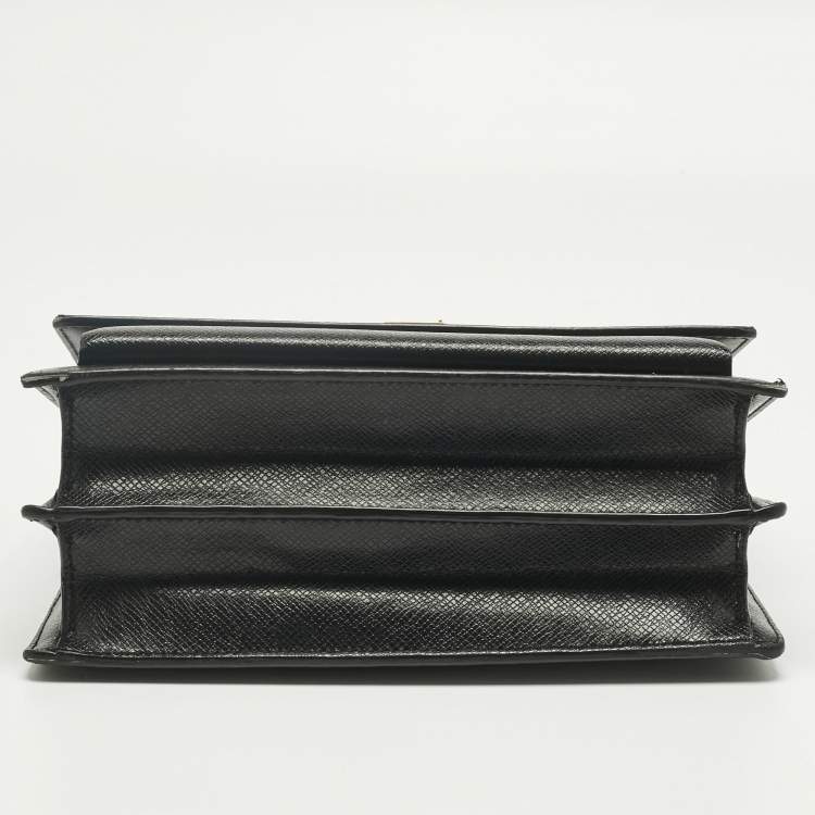 Pre Owned Saint Laurent Black Leather Medium Sunset Shoulder Bag