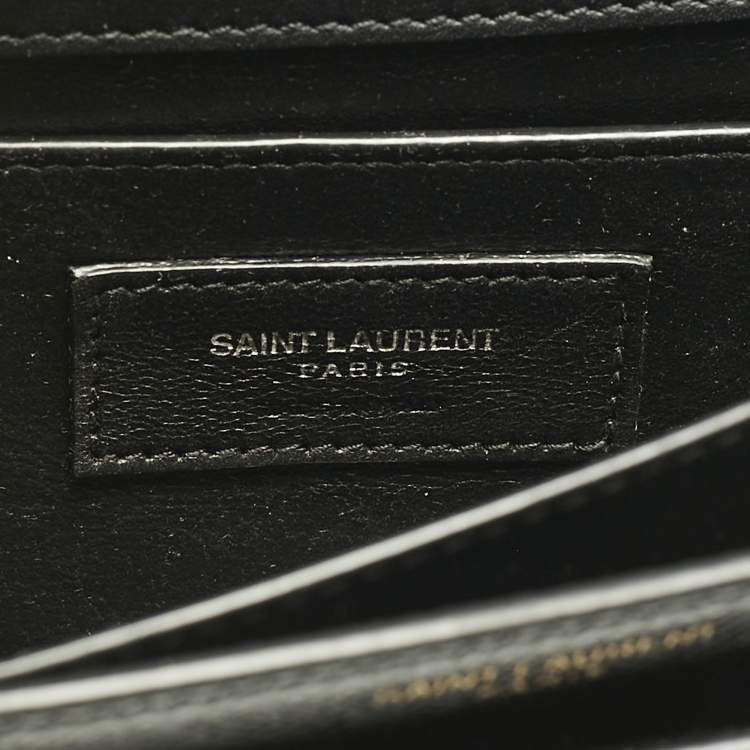 Pre Owned Saint Laurent Black Leather Medium Sunset Shoulder Bag