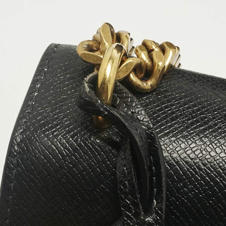 Pre Owned Saint Laurent Black Leather Medium Sunset Shoulder Bag