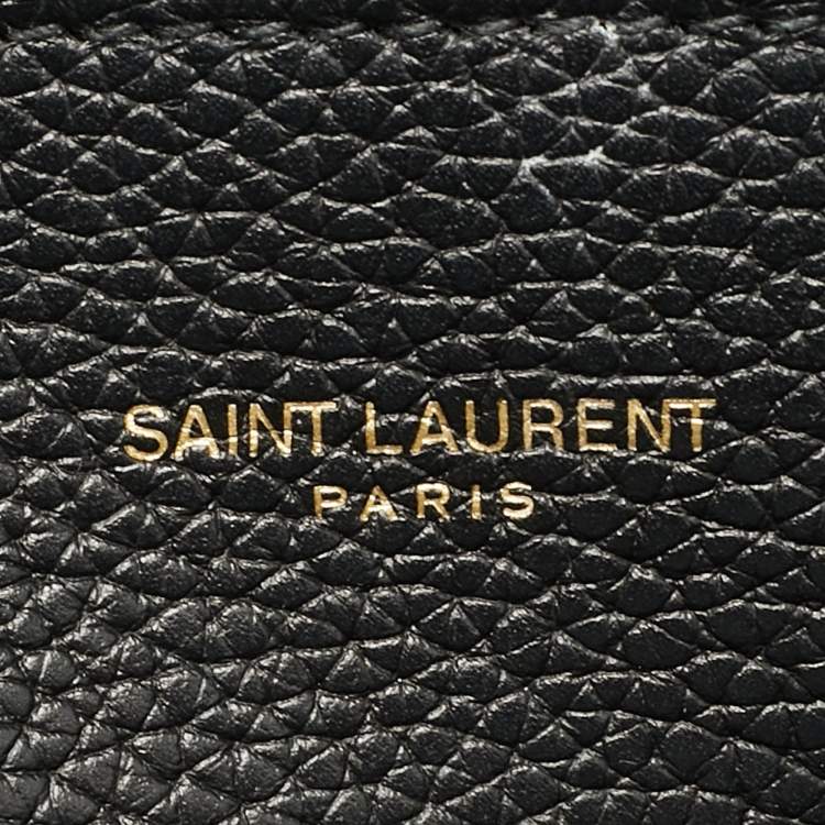 Pre Owned Saint Laurent Black Supple Leather Small Classic Sac De Jour Tote