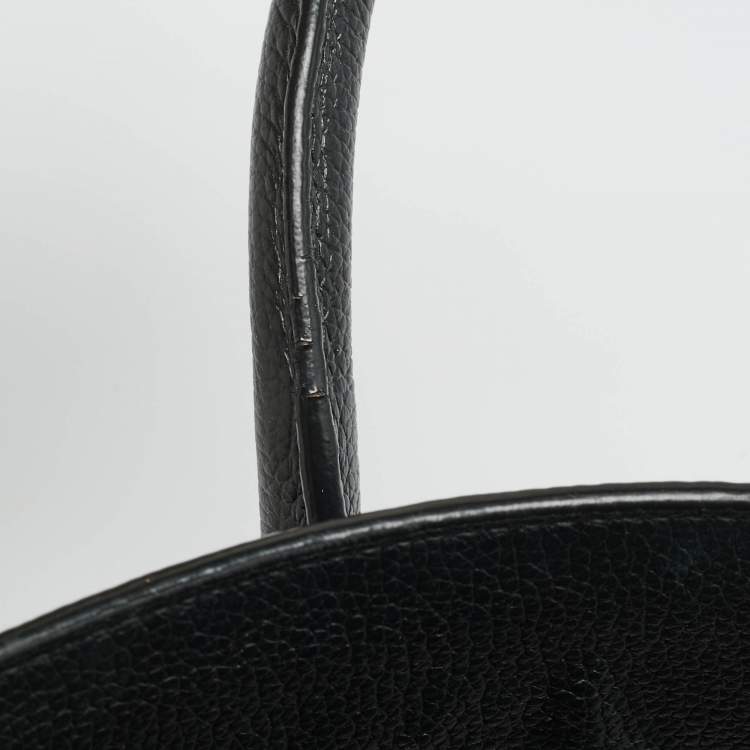 Pre Owned Saint Laurent Black Supple Leather Small Classic Sac De Jour Tote