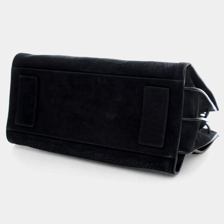 Pre Owned Saint Laurent Small Embossed Crocodile Nubuck Sac De Jour