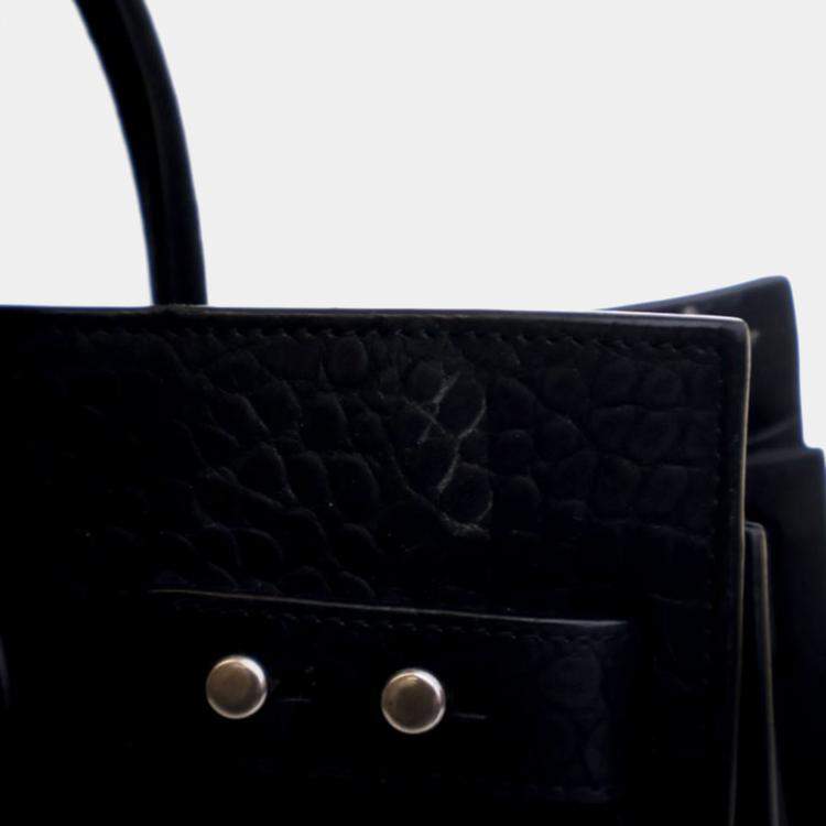 Pre Owned Saint Laurent Small Embossed Crocodile Nubuck Sac De Jour