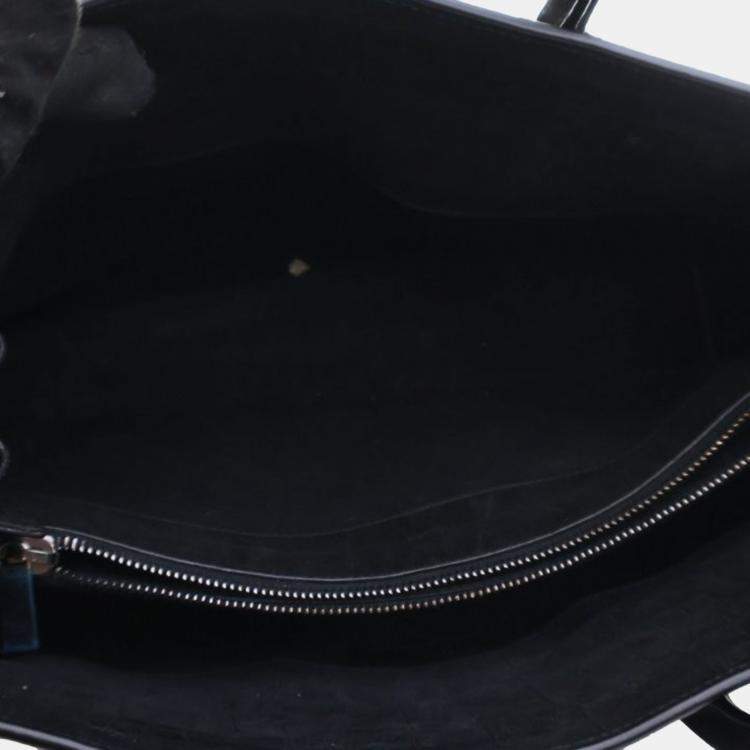 Pre Owned Saint Laurent Small Embossed Crocodile Nubuck Sac De Jour