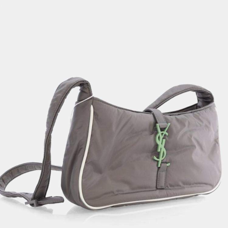 Pre Owned Saint Laurent Nylon Le 5 A 7 Hobo