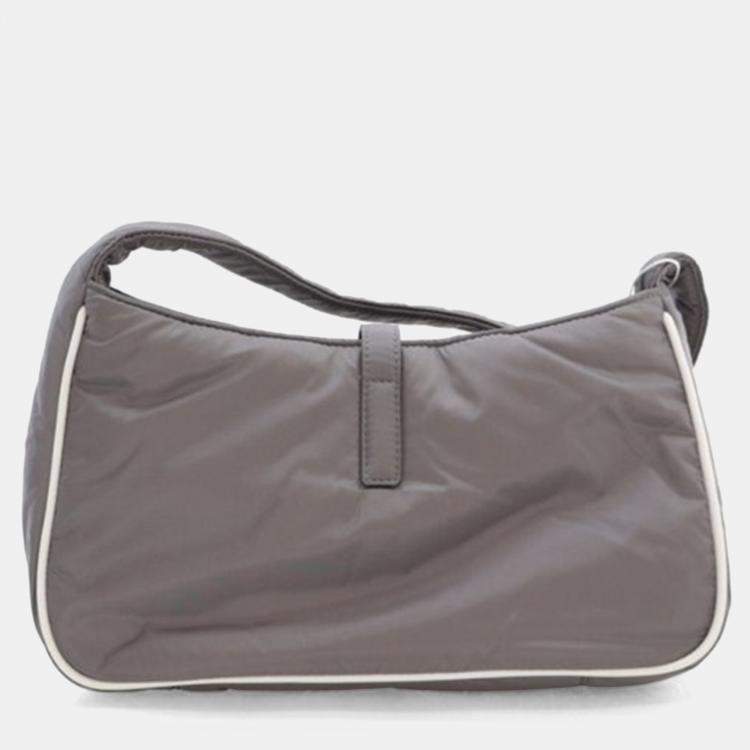 Pre Owned Saint Laurent Nylon Le 5 A 7 Hobo