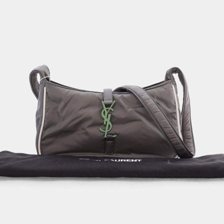Pre Owned Saint Laurent Nylon Le 5 A 7 Hobo