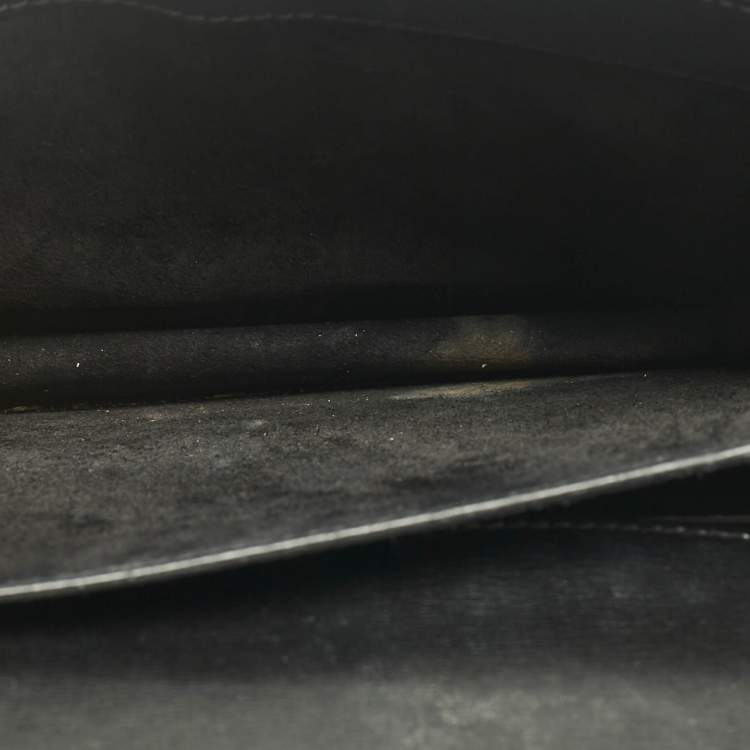 Pre Owned Saint Laurent Black Leather Medium Sunset Shoulder Bag