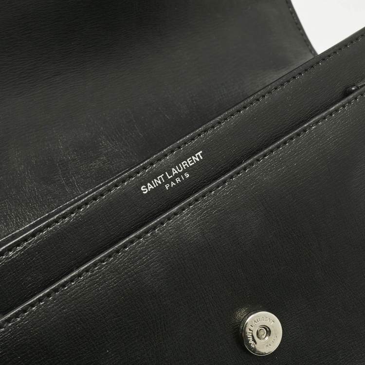 Pre Owned Saint Laurent Black Leather Medium Sunset Shoulder Bag