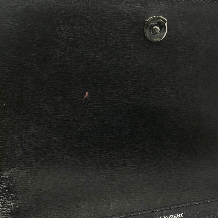 Pre Owned Saint Laurent Black Leather Medium Sunset Shoulder Bag