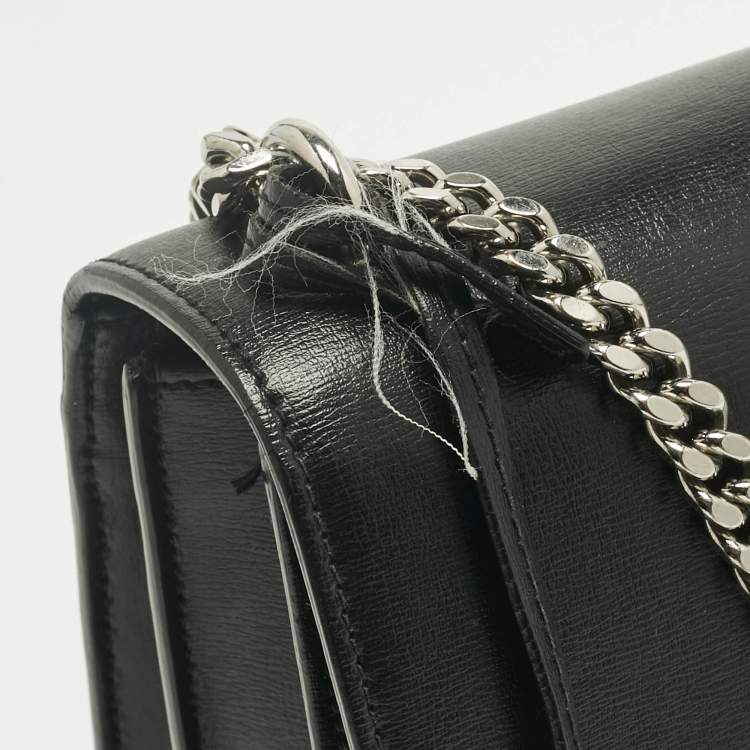 Pre Owned Saint Laurent Black Leather Medium Sunset Shoulder Bag