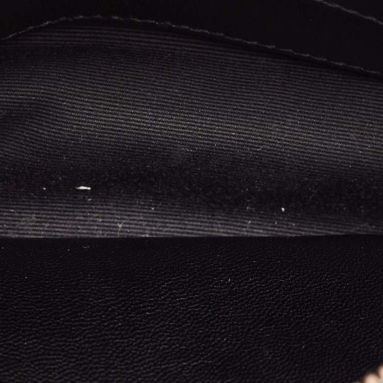 Pre Owned Saint Laurent Rose Poudre Matelassé Leather Medium College Top Handle Bag