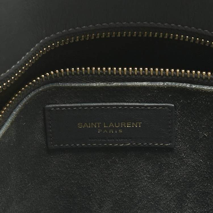 Pre Owned Saint Laurent Dark Grey Leather Small Classic Sac De Jour Tote