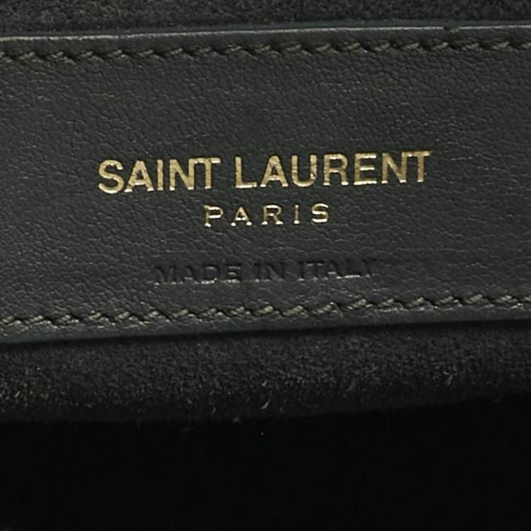 Pre Owned Saint Laurent Dark Grey Leather Small Classic Sac De Jour Tote