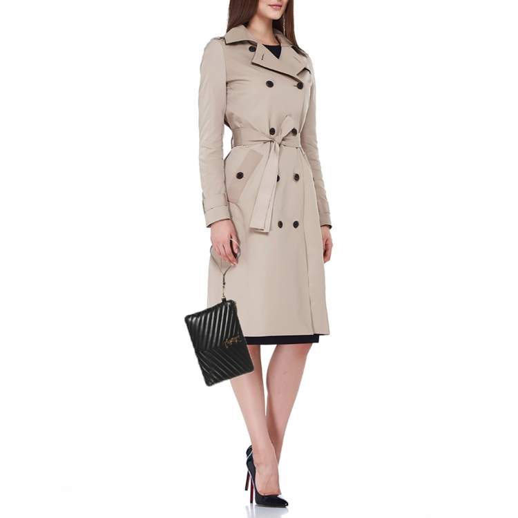 مملوكة مسبقًا حقيبة كلتش سان لوران سوار جلد ماتلاسية أسود مونوجرام