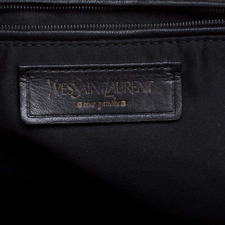 Pre Owned Yves Saint Laurent Silver Leather Medium Muse Satchel