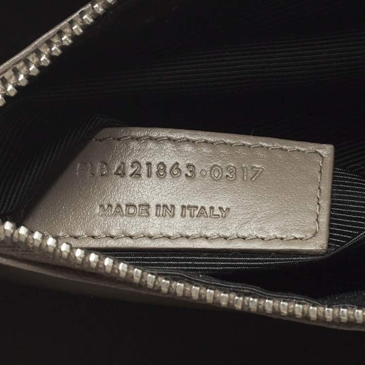 Pre Owned Saint Laurent Dark Beige Leather Baby Classic Sac De Jour Tote