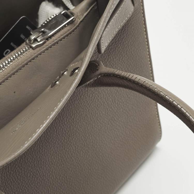 Pre Owned Saint Laurent Dark Beige Leather Baby Classic Sac De Jour Tote