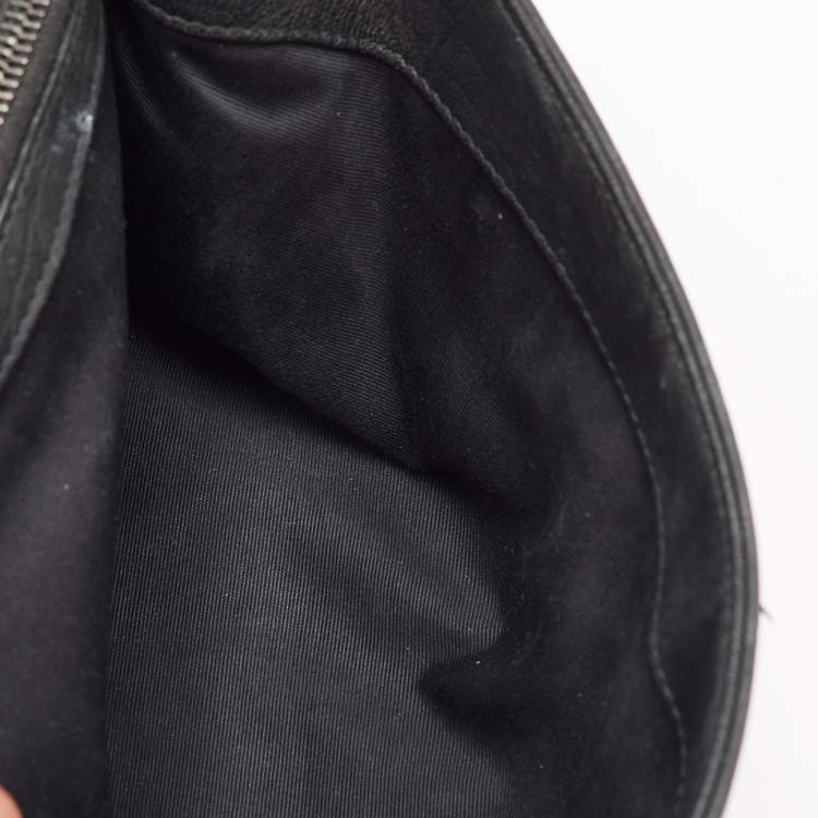 Pre Owned Saint Laurent Black Leather Niki Medium Flap Shoulder Bag