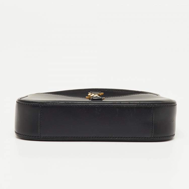 Pre Owned Saint Laurent Black Leather Mini LE 5 À 7 Shoulder Bag