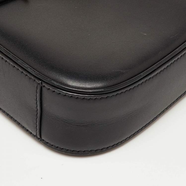 Pre Owned Saint Laurent Black Leather Mini LE 5 À 7 Shoulder Bag