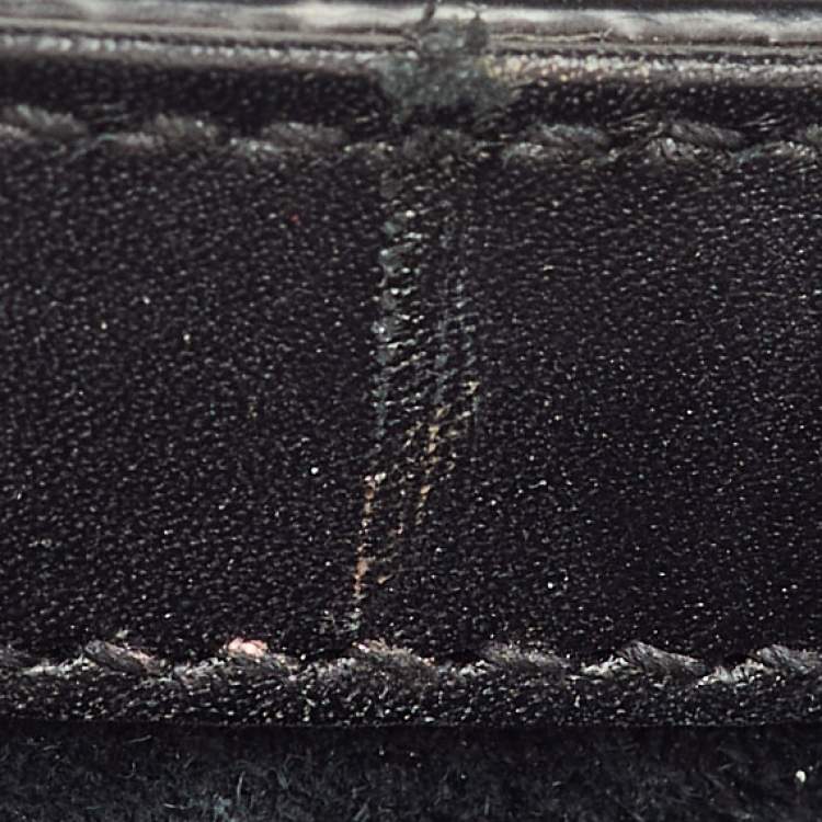 Pre Owned Saint Laurent Black Leather Mini LE 5 À 7 Shoulder Bag